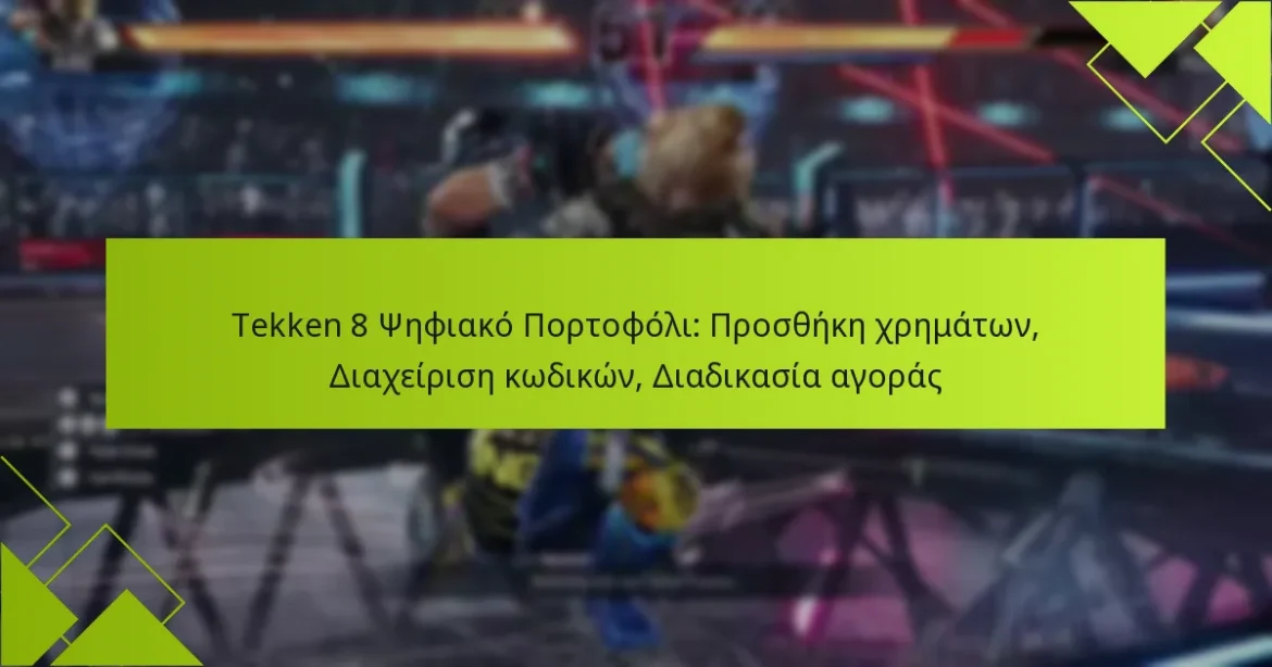 Tekken 8 Ψηφιακό Πορτοφόλι: Προσθήκη χρημάτων, Διαχείριση κωδικών, Διαδικασία αγοράς